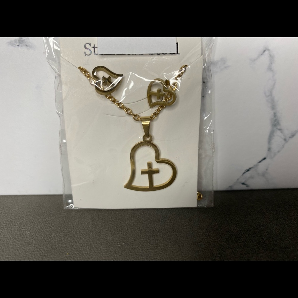 Necklace and earrings